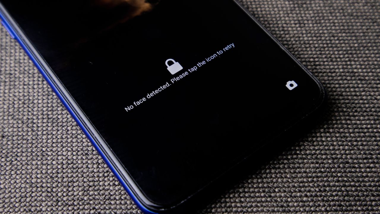 A smartphone showing a locked security screen