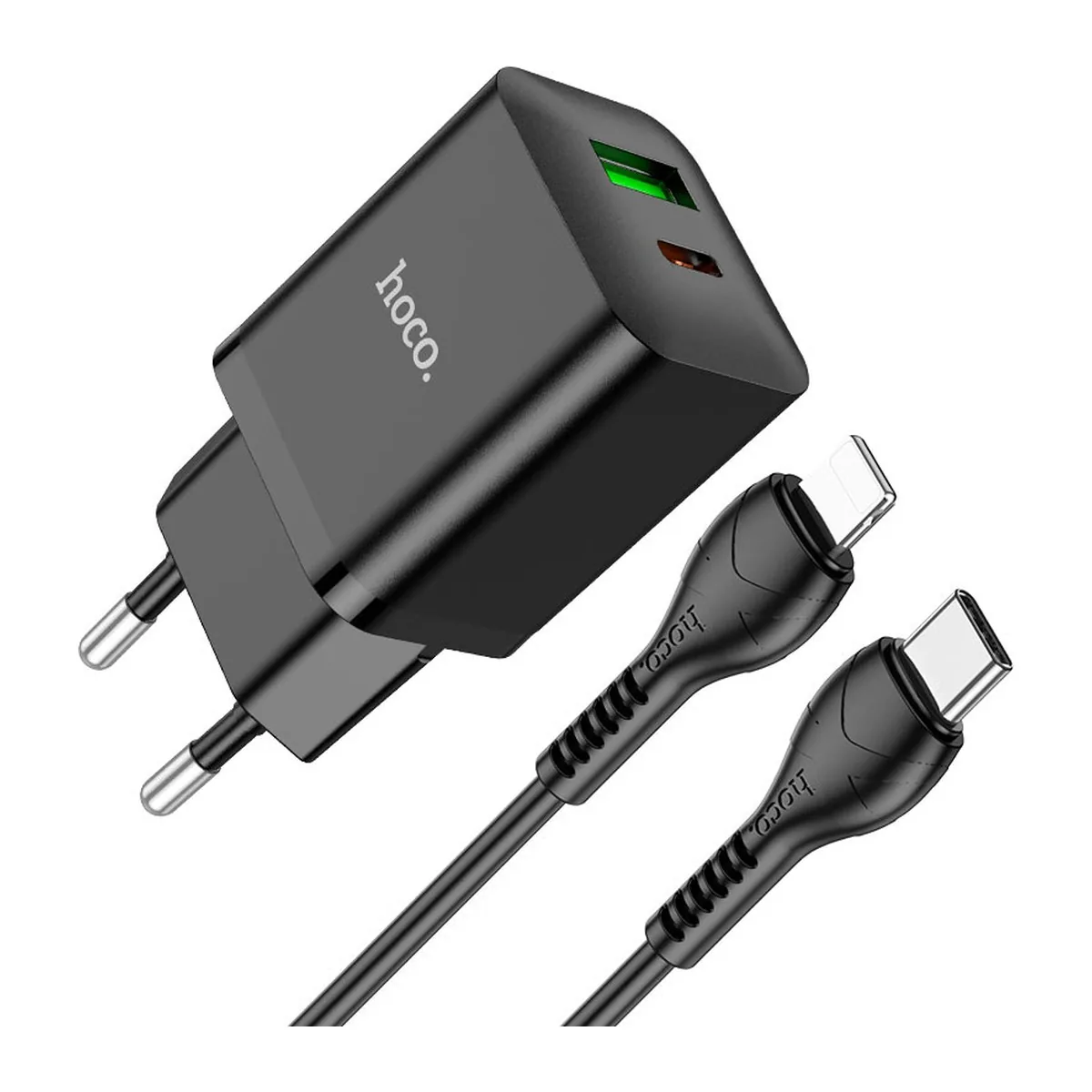 Caricatore Hoco N28 PD20W con cavo da Type-C a Lightning