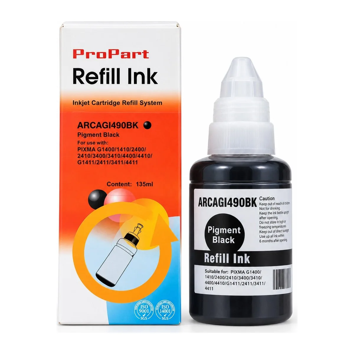 ProPart Refill Ink ARCAGI490BK 135ml