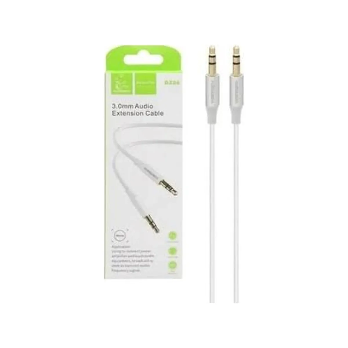 VDENMENV DX06 3.0mm Audio Extension Cable 1m White