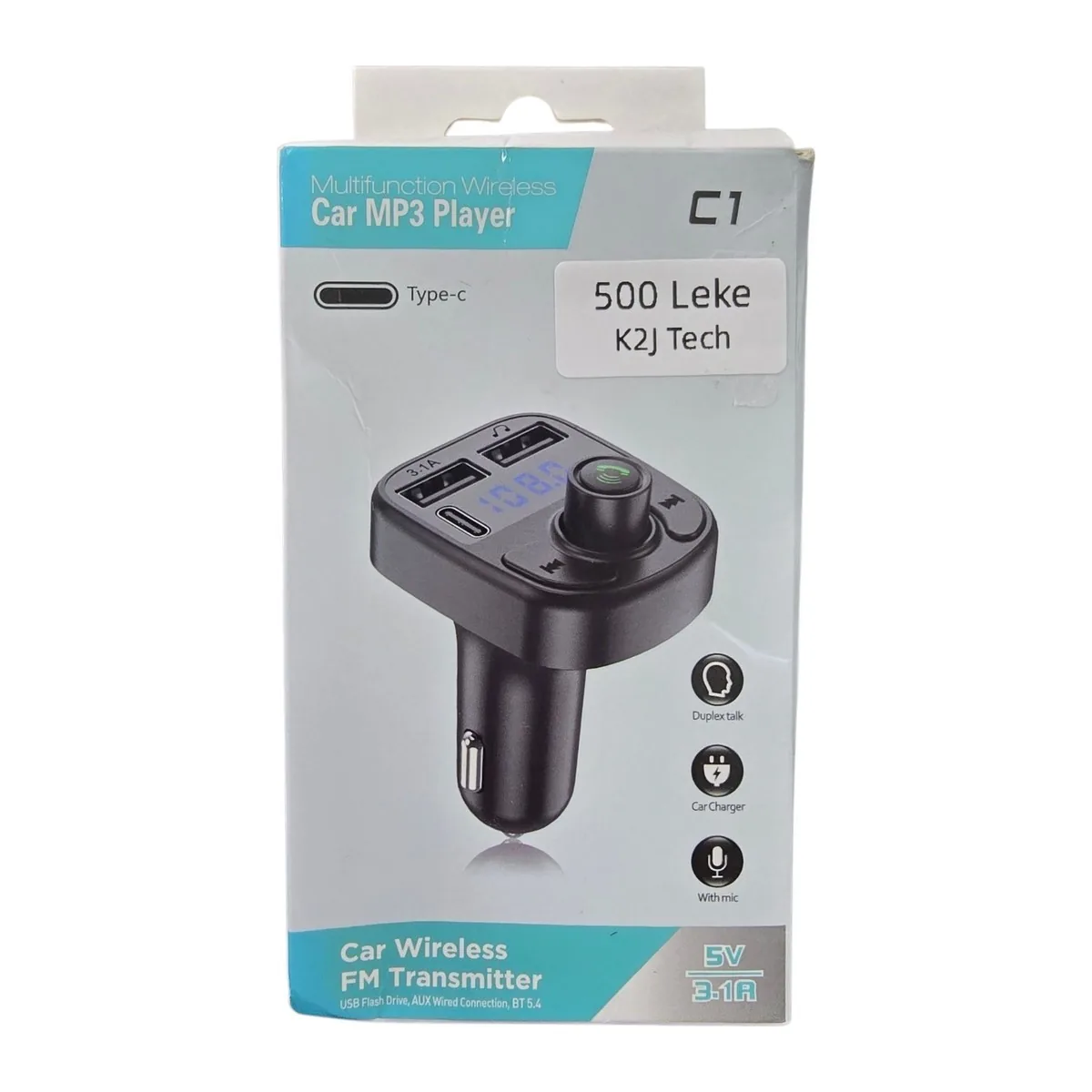 Transmetues FM makine C1 me Bluetooth 5.4 dhe MP3
