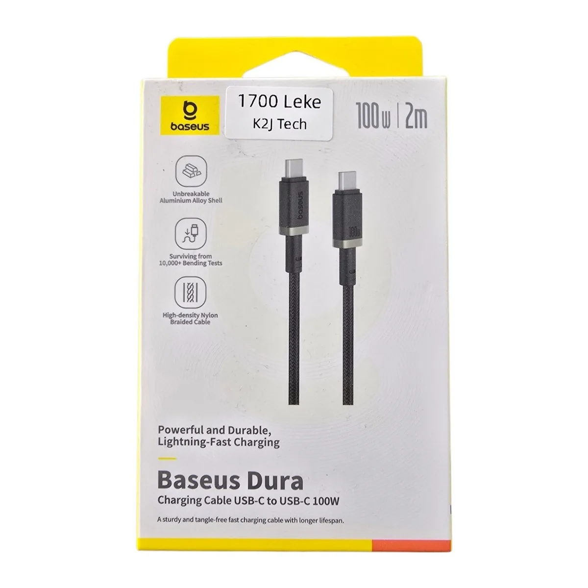 Baseus Dura 100W USB-C Cable 2m