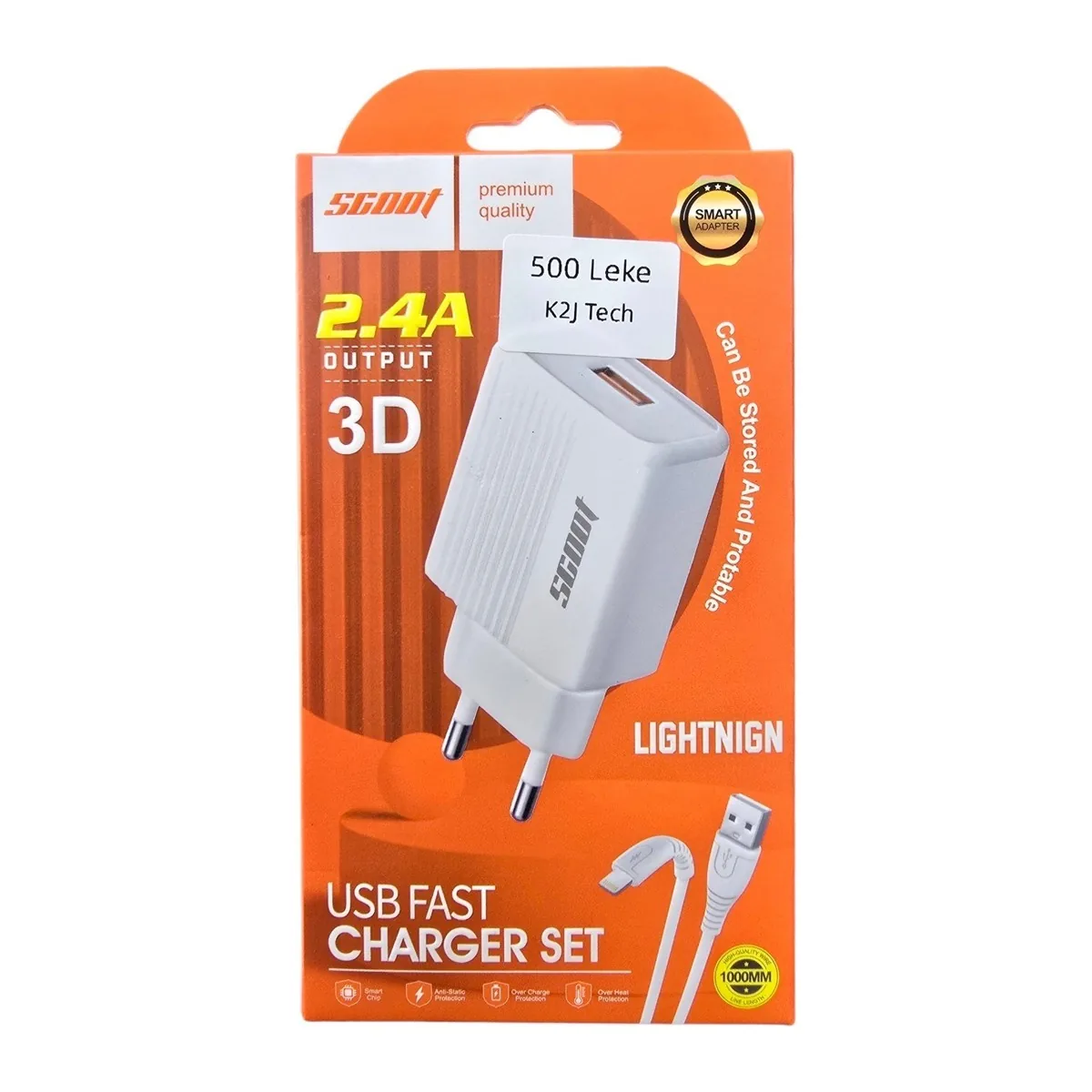 Caricatore Scoot 2.4A USB con cavo Lightning