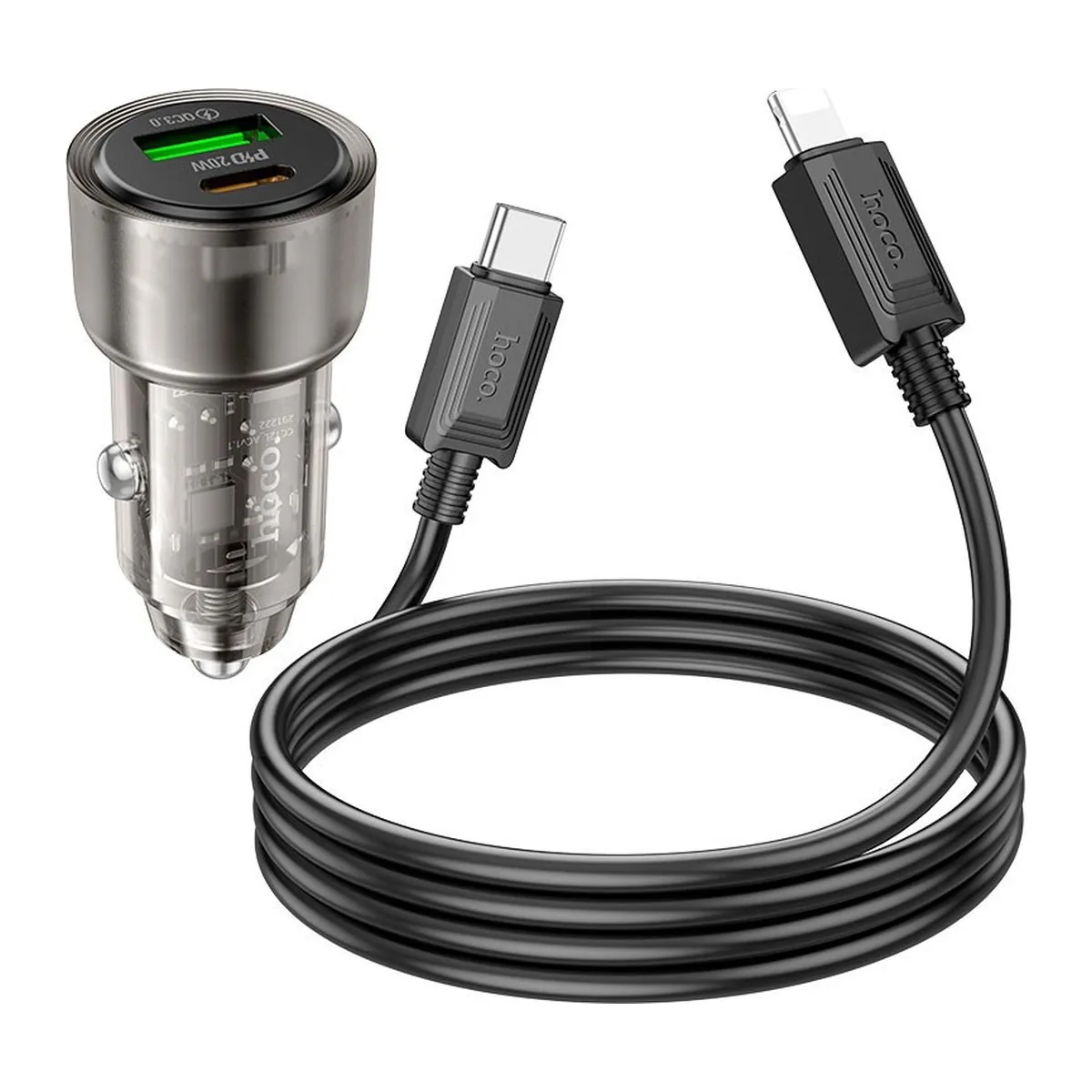 Hoco Z52 38W PD20W+QC3.0 Crystal Mini Car Charger Set