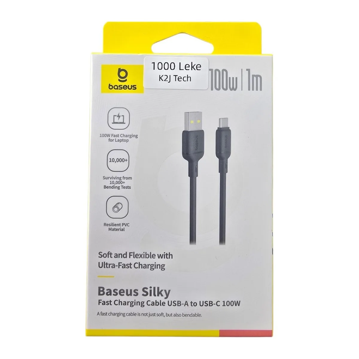Câble Baseus Silky USB-A vers USB-C 100W 1m