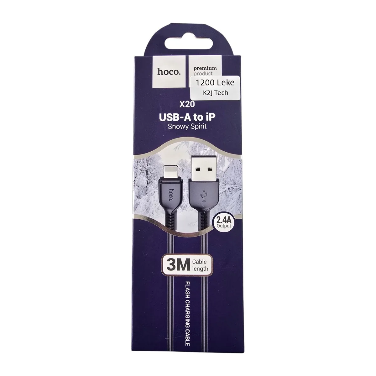 Cavo Hoco X20 USB-A a Lightning 3m