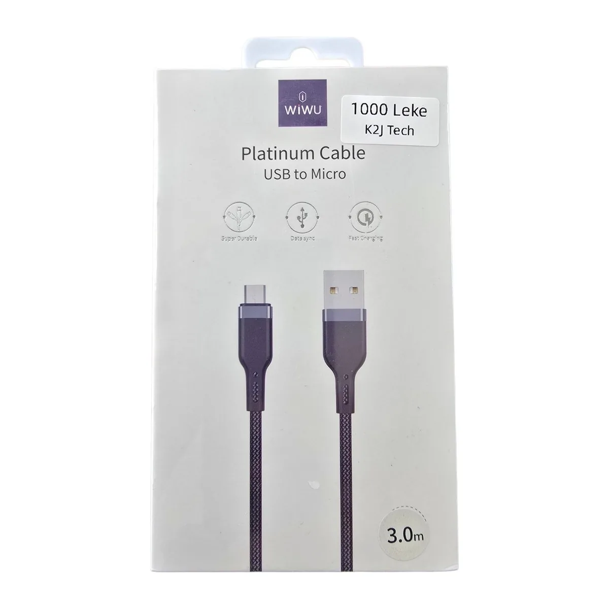 WiWu Platinum USB-A to Micro USB Cable 3m